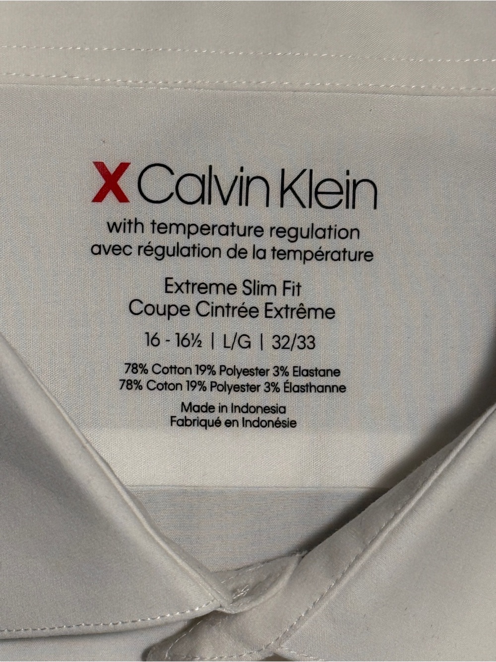 Calvin Klein Men’s Extreme Slim Fit Dress Shirt – Large 16–16.5 / 32–33 - Picture 5 of 10